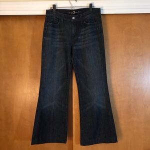 7 For All Mankind Indigo Wide Leg Jeans